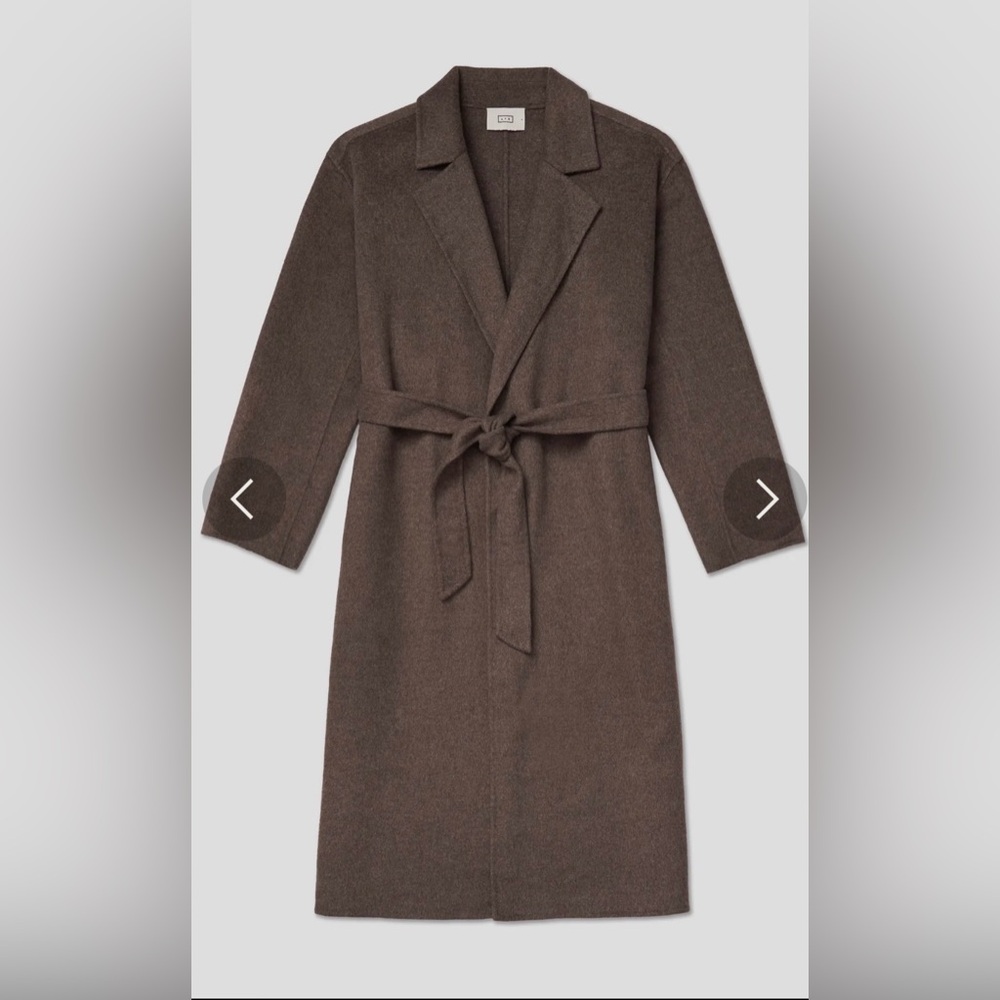 AYR The Closer Wool Coat- Shiitake- Size medium